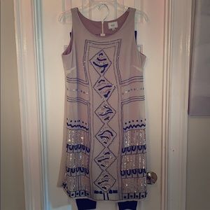 Eci Hand-Beaded Tunic w/ Leggings